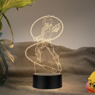 3D Illusion Ghost Raider Led Night Lamp with Warm White Color Gift for Anime Lover